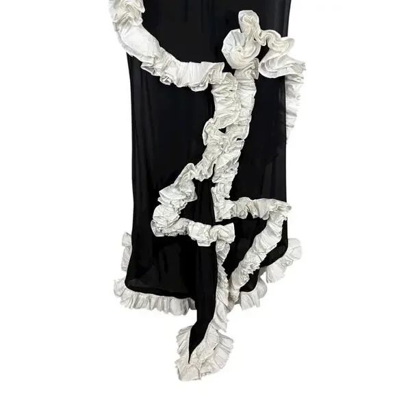 NBD Wisteria Gown Maxi Dress Ruffle Detail Formal Statement Party Gala Event XXS